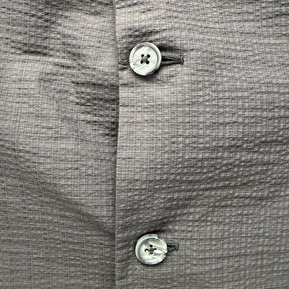 PRADA Charcoal Gray Textured Cotton Suit Blazer 52L